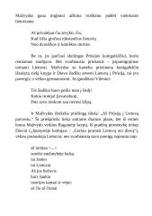 Justino Marcinkevičiaus gyvenimas ir istorijos aplinkybės. Kūrinių analizė. 9 puslapis