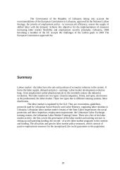 Labour market in Lithuania: problems and outlook 20 puslapis