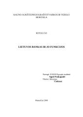 Lietuvos bankas ir jo funkcijos 17 puslapis