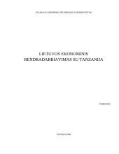 Lietuvos ekonominis bendradarbiavimas su Tanzanija