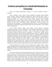 Lietuvos ekonominis bendradarbiavimas su Tanzanija 8 puslapis