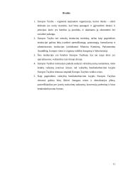 Europos tarybos institucijos ir pagrindinės valstybių bendradarbiavimo kryptys Europos tarybos rėmuose 11 puslapis