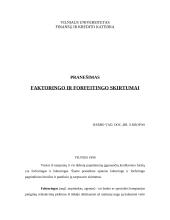 Faktoringo ir forfeitingo skirtumai 1 puslapis
