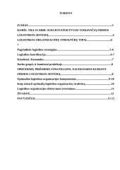 Logistikos tyrimai įmonėse