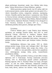 Išsamus Česlovo Milošo konspektas 2 puslapis