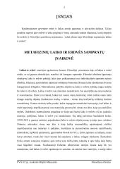 Metafizinių laiko ir erdvės sampratų įvairovė 2 puslapis