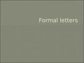 Formal letters structure