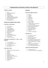 EXPRESSIONS FOR DISCUSSION AND DEBATE  2 puslapis