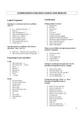 EXPRESSIONS FOR DISCUSSION AND DEBATE  4 puslapis