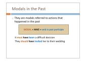 Modal verbs: structure & use 13 puslapis