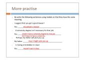 Modal verbs: structure & use 19 puslapis