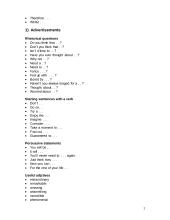 Sentence starters and useful vocabulary  2 puslapis