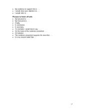 Sentence starters and useful vocabulary  17 puslapis