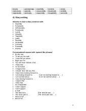 Sentence starters and useful vocabulary  6 puslapis