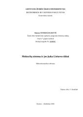 Mokesčių sistema ir jos įtaka Lietuvos ūkiui