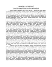 Lietuviškos tapatybės paieškos lietuvių literatūroje (literatūrinis rašinys)