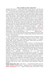 Moters metafizika ir realybė ,,Altorių šešėly“