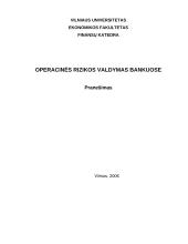 Operacinės rizikos valdymas bankuose