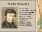 Adomas Mickevičius - ryškiausias Vilniaus romantinės mokyklos poetas 6 puslapis