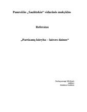 Partizanų kūryba – laisvės dainos