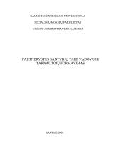 Partnerystės santykių tarp vadovų ir tarnautojų formavimas