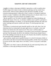 Graffiti: art or vandalism?