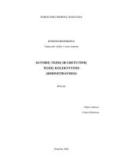 Autorių teisių ir gretutinių teisių kolektyvinis administravimas
