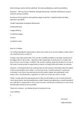 Semi-formal letter about Barcelona