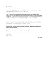 Formal letter of application