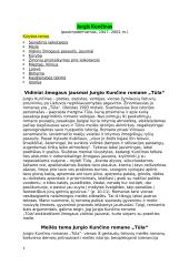 Jurgis Kunčinas kūryba