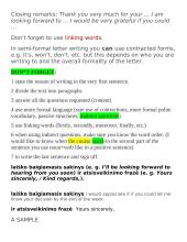 tips how to write a semiformal letter 2 puslapis