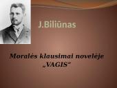 Moralės klausimai novelėje "Vagis"