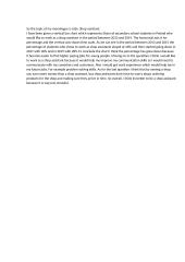 Monologue - shop assistant