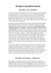 Kristijono Donelaičio kūryba