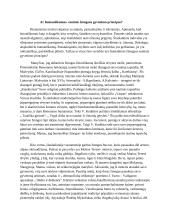 Ar humaniškumas- esminis žmogaus gyvenimo principas?