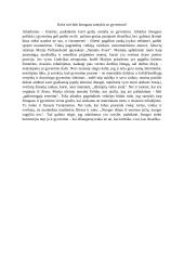 Koks turi būti žmogaus santykis su gyvenimu? Pastraipa