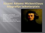 Adomas Mickevičius pristatymo skaidrės 2 puslapis