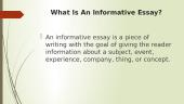 Informative essay pristatymas 2 puslapis