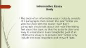 Informative essay pristatymas 6 puslapis