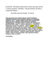 „Be miško suskursta žmogus“ (V. Krėvė)