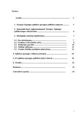 Europos Sąjungos aplinkosaugos politikos formavimas 1 puslapis