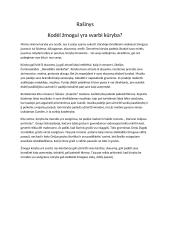 Kodėl žmogui svarbi kūryba?