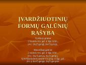 Įvardžiuotinių formų galūnių rašybos taisyklės