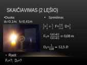 Glaudžiamojo lęšio židinio nuotolio ir laužiamosios gebos nustatymas 12 puslapis