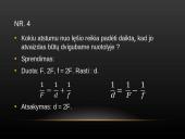 Glaudžiamojo lęšio židinio nuotolio ir laužiamosios gebos nustatymas 20 puslapis