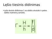 Glaudžiamojo lęšio židinio nuotolio ir laužiamosios gebos apskaičiavimas 3 puslapis