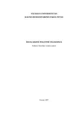 Šiuolaikinė politinė filosofija