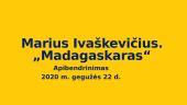 Marius Ivaškevičius. „Madagaskaras“. Apibendrinimas