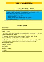 Semi-formal letter examples