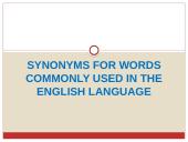 ﻿synonyms for words commonly used in the english language